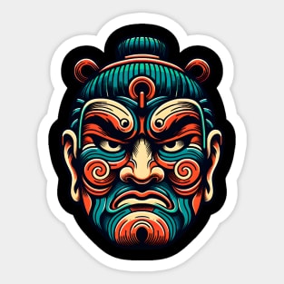 Sumo Wrestler Mask Sticker